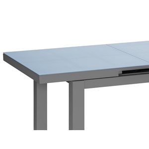 Table à manger d'extérieur extensible en aluminium gris ibiza anthracite avec 8
