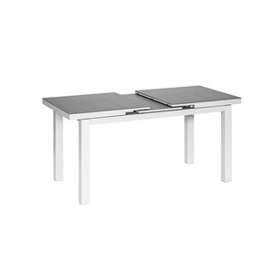 Table et chaise de jardin en aluminium gris perle ibiza perle avec 10 chaises -
