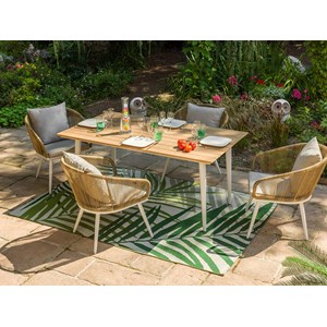 Table de jardin rectangulaire en bois teck maldives - 4 places - jardiline
