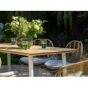 Table de jardin rectangulaire en bois teck maldives - 4 places - jardiline