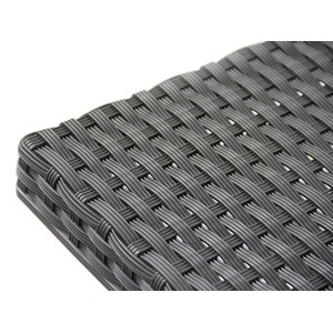 Salon de jardin en résine tressée oruro 2 places anthracite - jardideco