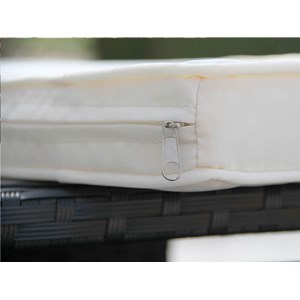 Salon de jardin en résine tressée artigas ii 4-8 places noir - jardideco