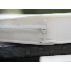 Salon de jardin en résine tressée artigas ii 6-10 places noir - jardideco