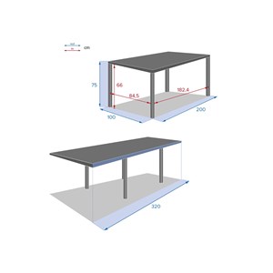Ensemble repas table extensible rectangulaire alu graphite piazza + 12 fauteuils