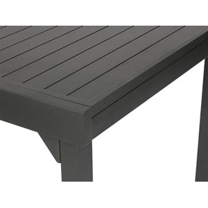 Ensemble repas table extensible rectangulaire alu graphite piazza + 12 chaises m