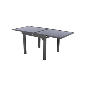 Ensemble repas table extensible carrée en verre piazza + 8 chaises modula - hesp