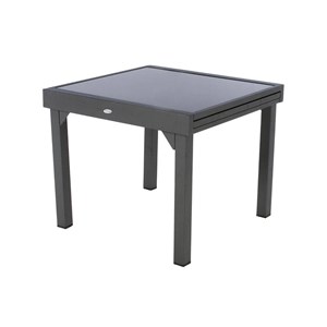 Ensemble repas table extensible carrée en verre piazza + 8 chaises modula - hesp