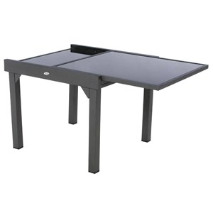 Ensemble repas table extensible carrée en verre piazza + 8 chaises modula - hesp
