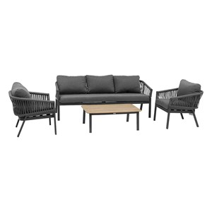 Salon de jardin en alu oriengo graphite - 5 places - hespéride