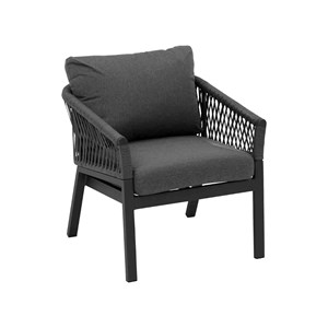 Salon de jardin en alu oriengo graphite - 5 places - hespéride