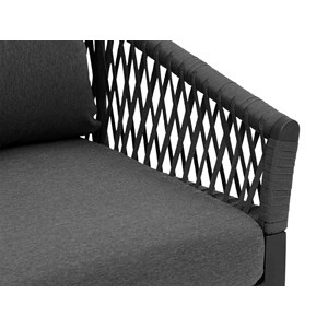 Salon de jardin en alu oriengo graphite - 5 places - hespéride