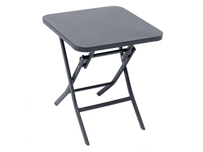 Table d'appoint carrée pliante greensboro graphite - 40 x 40 cm - hespéride