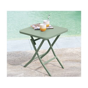 Table d'appoint carrée pliante greensboro olive - 40 x 40 cm - hespéride