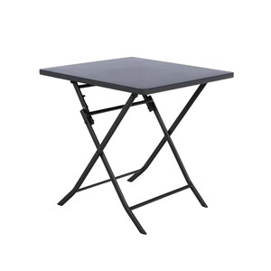 Salon de jardin carré en métal greensboro 70 x 70 cm graphite avec 2 chaises - h