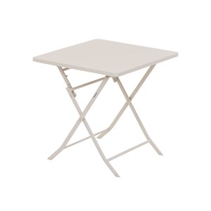 Salon de jardin carré en métal greensboro 70 x 70 cm argile avec 2 chaises - hes