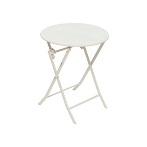 Salon de jardin rond en métal greensboro ø 60 cm argile avec 2 chaises - hespéri