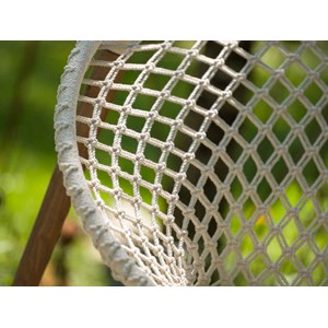 Fauteuil de jardin rond en macramé coton - jardiline