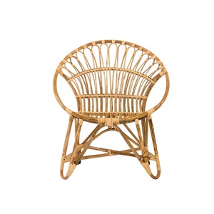 Fauteuil de jardin rond en rotin tressée - jardiline