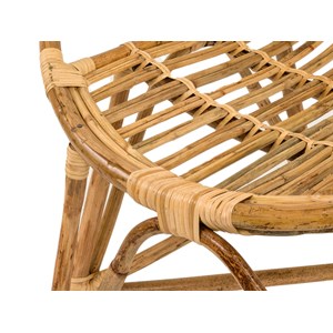 Fauteuil de jardin rond en rotin tressée - jardiline