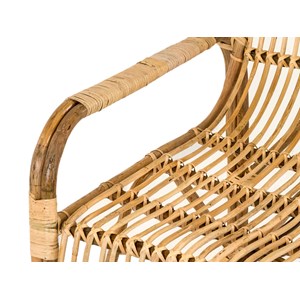 Fauteuil de jardin carré en rotin tressé - jardiline