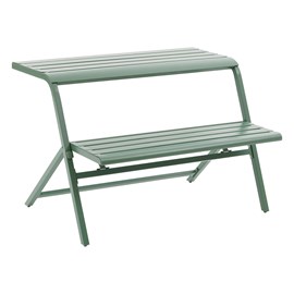 Ensemble table et banc de balcon drilia olive - 2 places - hespéride