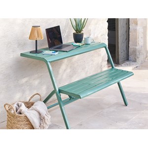 Ensemble table et banc de balcon drilia olive - 2 places - hespéride