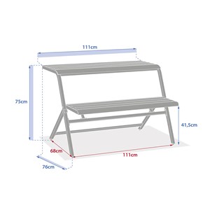 Ensemble table et banc de balcon drilia olive - 2 places - hespéride