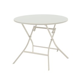 Table de jardin ronde greensboro 4 places argile - hespéride