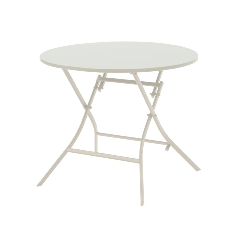 Table de jardin ronde greensboro 4 places argile - hespéride