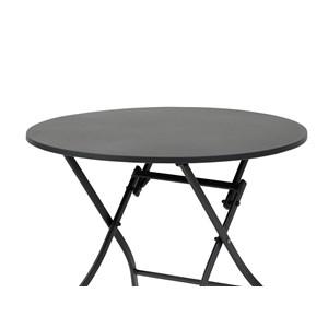 Table de jardin ronde greensboro 4 places graphite - hespéride