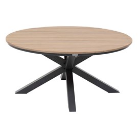 Table de jardin ronde alu&nbsp;acacia oriengo 4 places graphite - hespéride