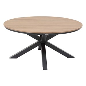 Table de jardin ronde alu&nbsp;acacia oriengo 4 places graphite - hespéride