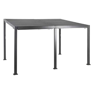 Pergola bioclimatique avila 4 x 3 m graphite en aluminium - hespéride