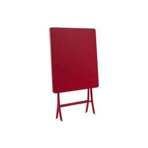 Salon de jardin carré en métal greensboro 70 x 70 cm groseille avec 2 chaises -