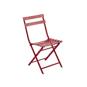 Salon de jardin rond en métal greensboro ø 60 cm groseille avec 2 chaises - hesp