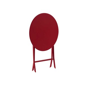 Salon de jardin rond en métal greensboro ø 60 cm groseille avec 2 chaises - hesp