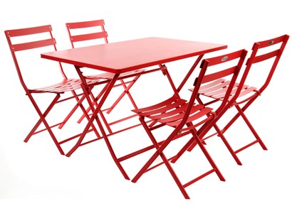 Salon de jardin 4 places greensboro - groseille - hespéride