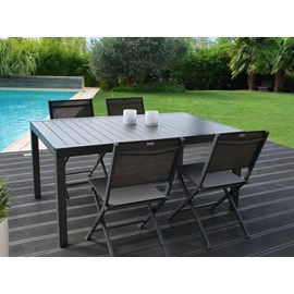 Table de jardin lanza extensible en aluminium - jardideco