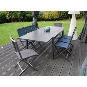 Table de jardin lanza extensible en aluminium - jardideco