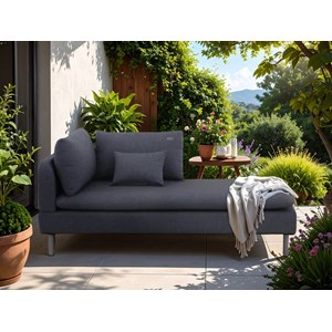 Canapé méridienne modularo avec dossiers et tablettes amovibles - jardideco