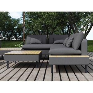 Canapé méridienne modularo avec dossiers et tablettes amovibles - jardideco