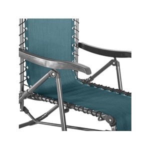 2 fauteuils de jardin relax silos bleu canard - hespéride