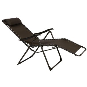 2 fauteuils de jardin relax silos gris anthracite - hespéride
