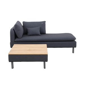 Salon de jardin détente modularo, 1 canapé + 1 table basse - jardideco