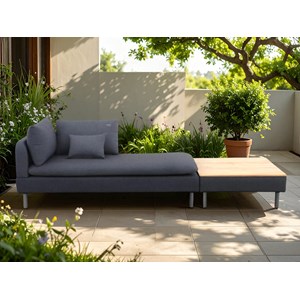 Salon de jardin détente modularo, 1 canapé + 1 table basse - jardideco