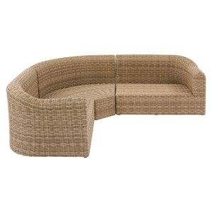 Salon de jardin en résine tressée moorean angle - 5 places - hespéride