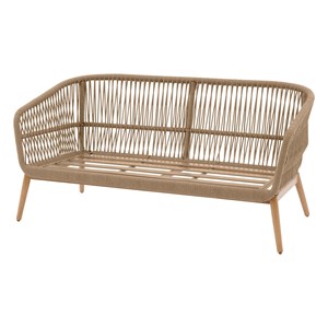 Salon de jardin alu effet bois brossé orissa taupe - 5 places - hespéride