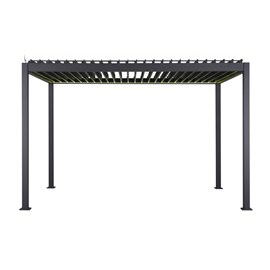 Pergola bioclimatique électrique evora graphite - 4 x 3 m - hespéride