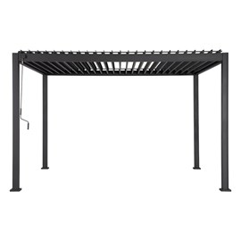 Pergola bioclimatique evora graphite - 4 x 3 m - hespéride