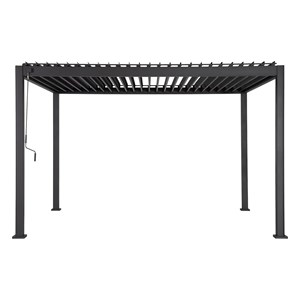 Pergola bioclimatique evora graphite - 4 x 3 m - hespéride